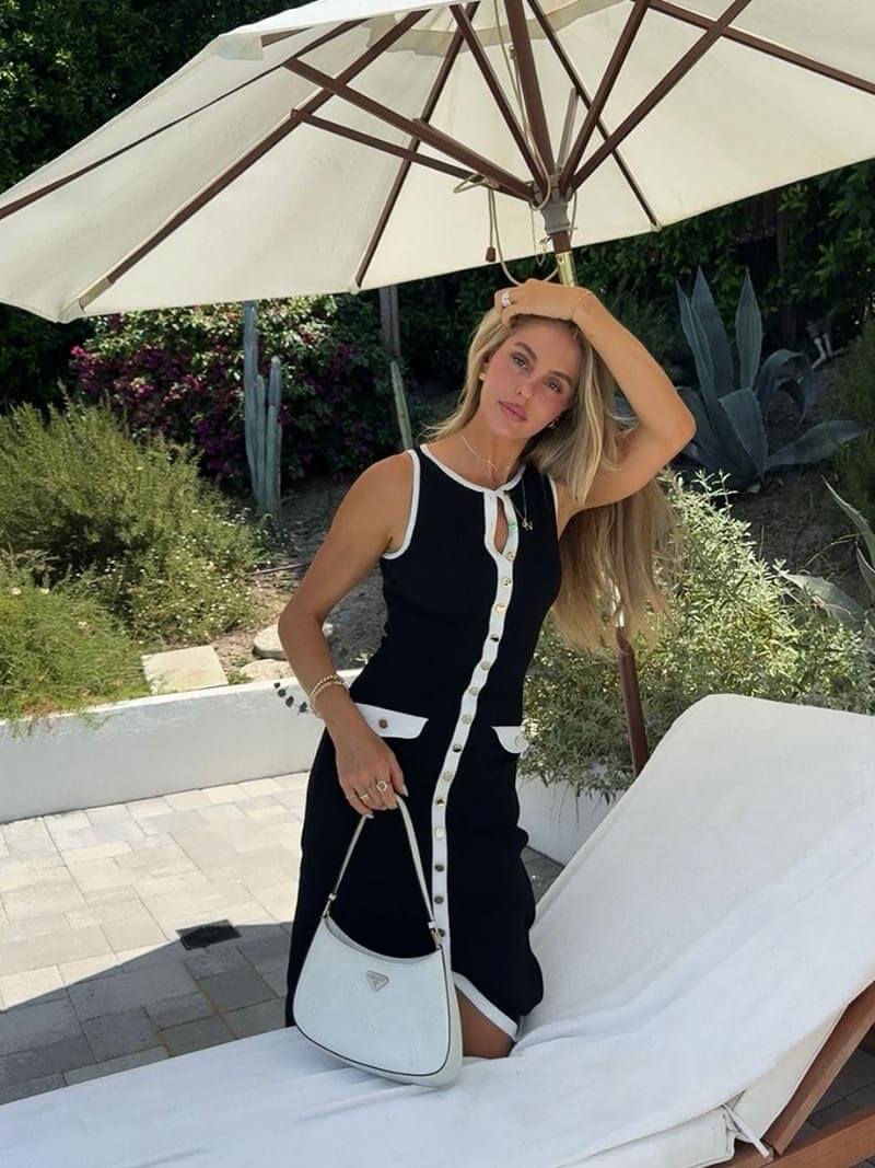 Dames maxi-jurk soepelvallend elegante pasvorm