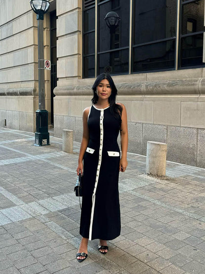Dames maxi-jurk soepelvallend elegante pasvorm