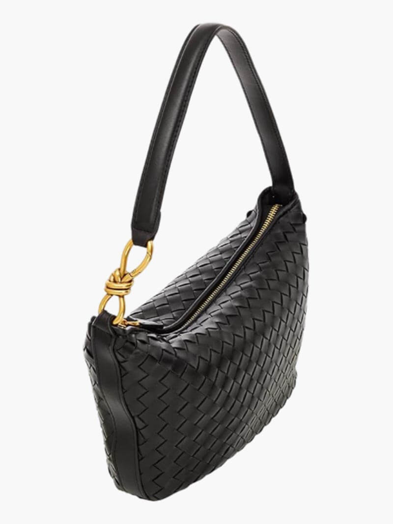 Gevlochten Schoudertas voor Vrouw Leer Handtas Elegance