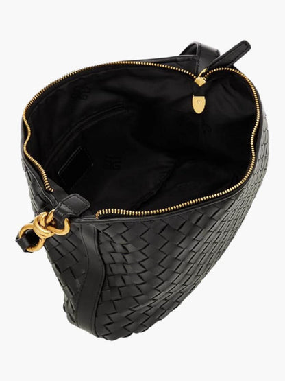Gevlochten Schoudertas voor Vrouw Leer Handtas Elegance
