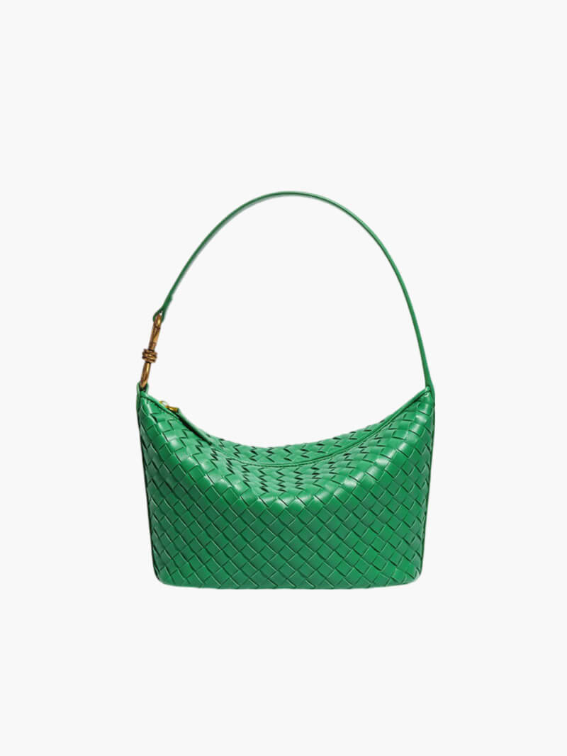 Gevlochten Schoudertas voor Vrouw Leer Handtas Elegance