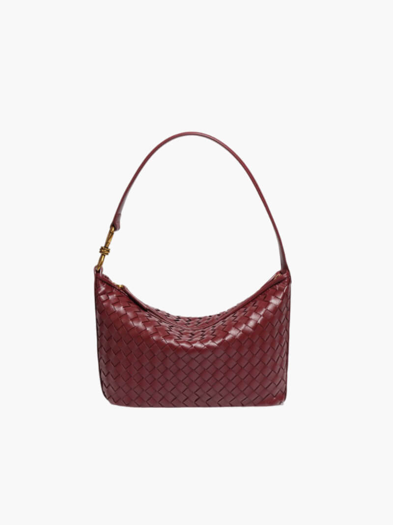 Gevlochten Schoudertas voor Vrouw Leer Handtas Elegance
