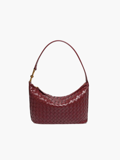Gevlochten Schoudertas voor Vrouw Leer Handtas Elegance