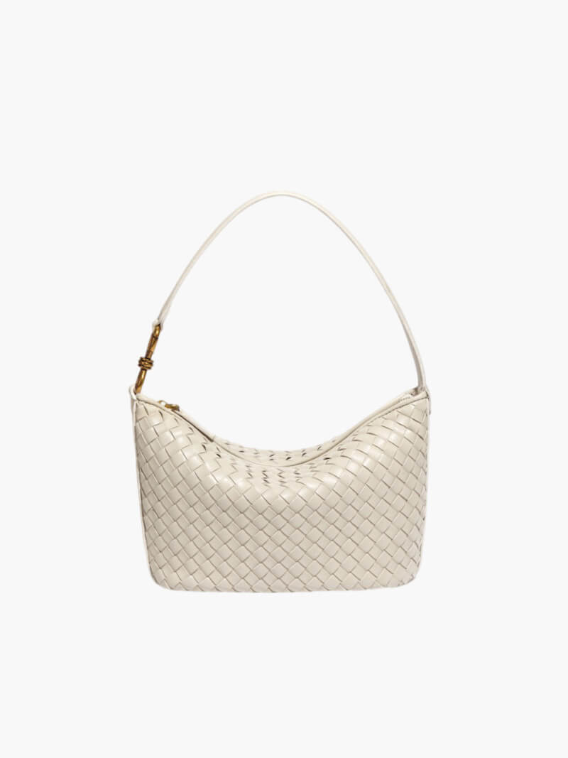 Gevlochten Schoudertas voor Vrouw Leer Handtas Elegance