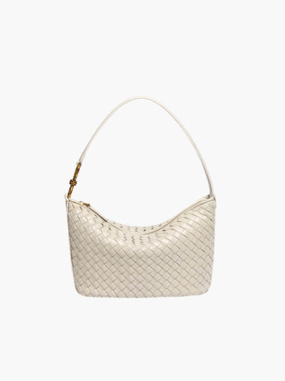 Gevlochten Schoudertas voor Vrouw Leer Handtas Elegance