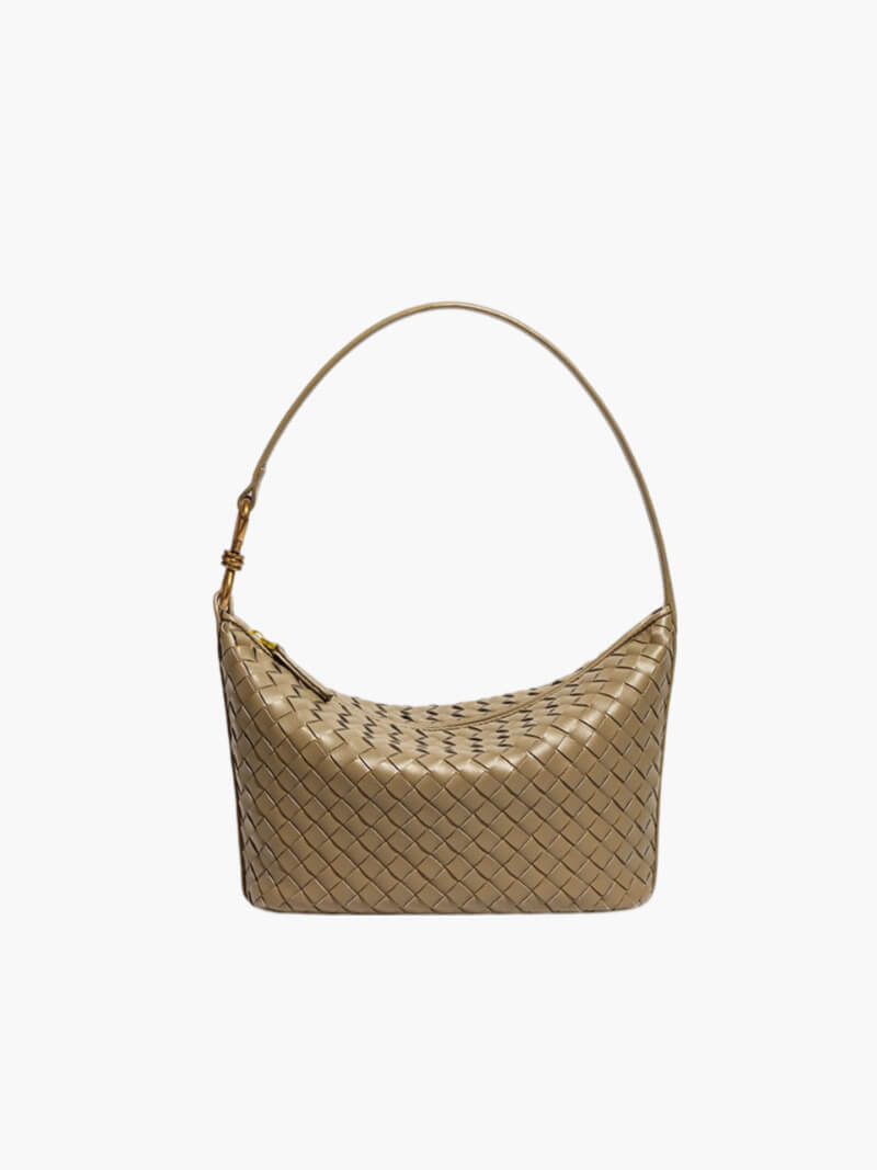 Gevlochten Schoudertas voor Vrouw Leer Handtas Elegance