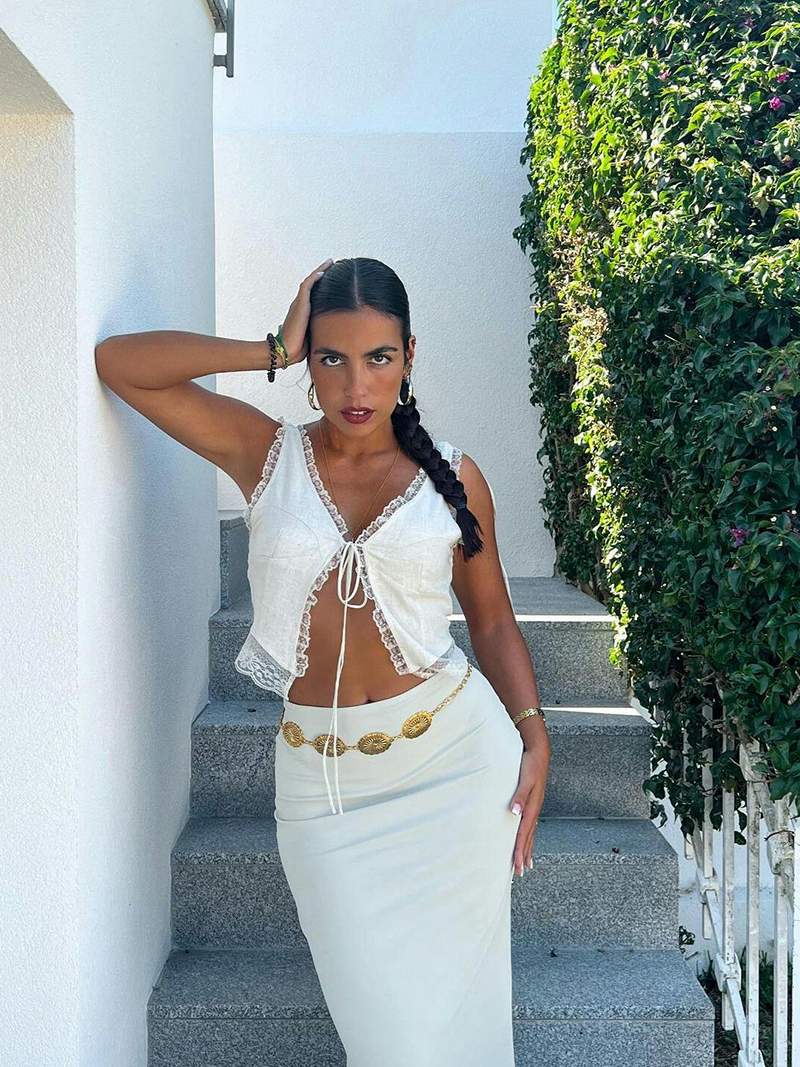 Vrouwelijke Crop Top Kort Zomerse Stijl