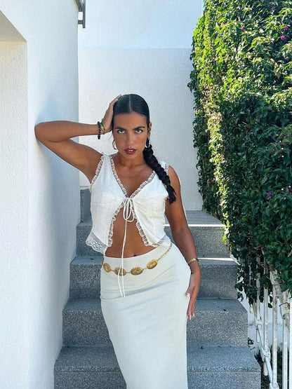 Vrouwelijke Crop Top Kort Zomerse Stijl