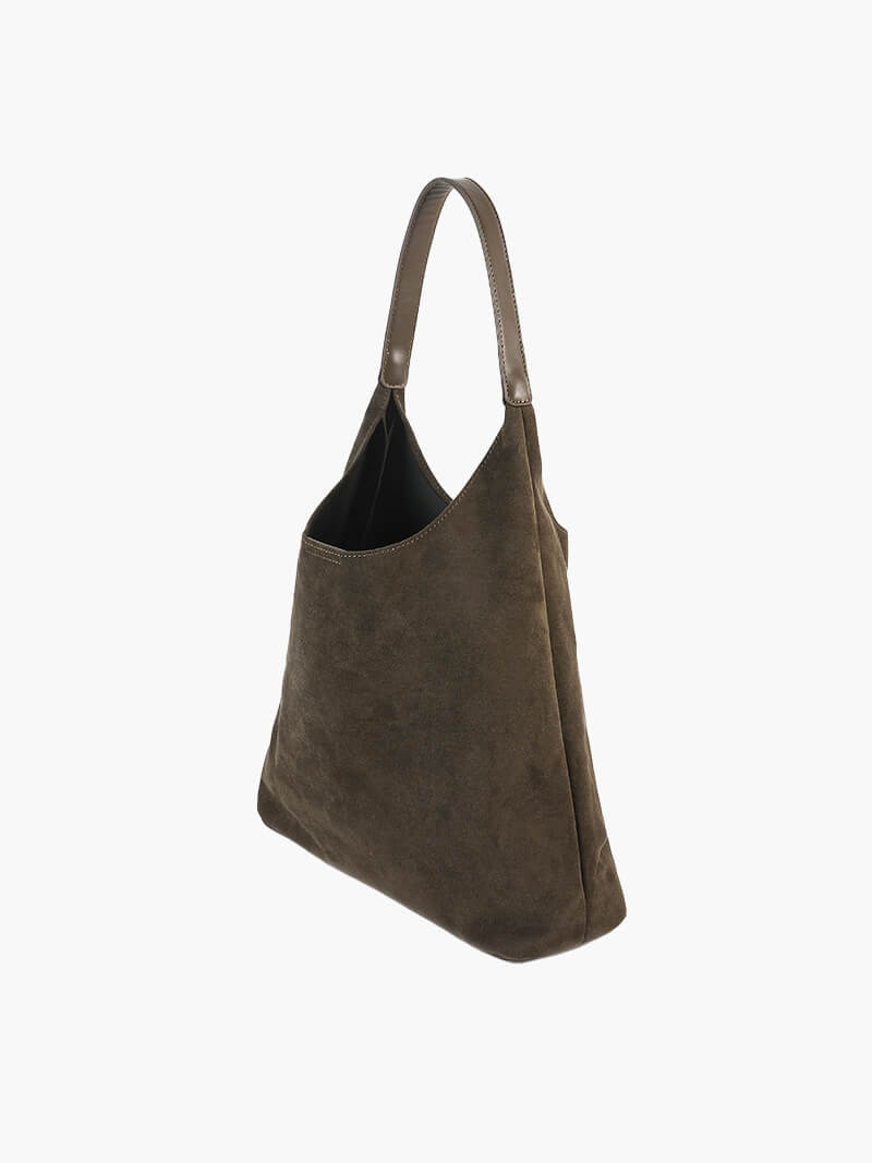 Suède Schoudertas Elegante Minimalistisch Stijl