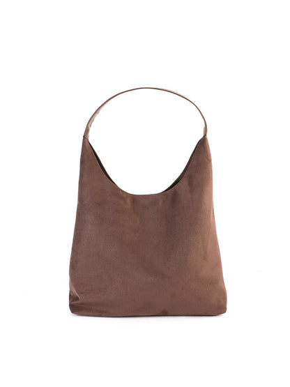 Suède Schoudertas Elegante Minimalistisch Stijl