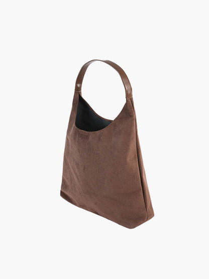 Suède Schoudertas Elegante Minimalistisch Stijl