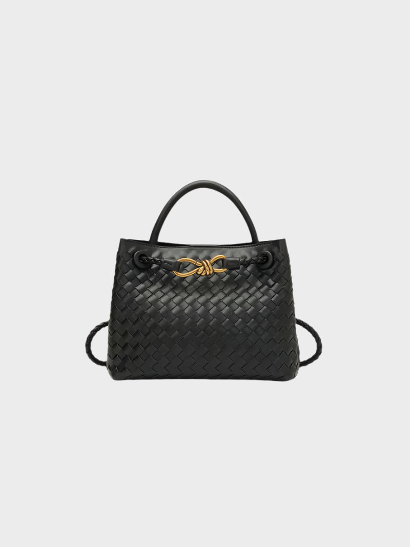 Dames Handtas Gevlochten Leder Look Elegance - StudioMarella