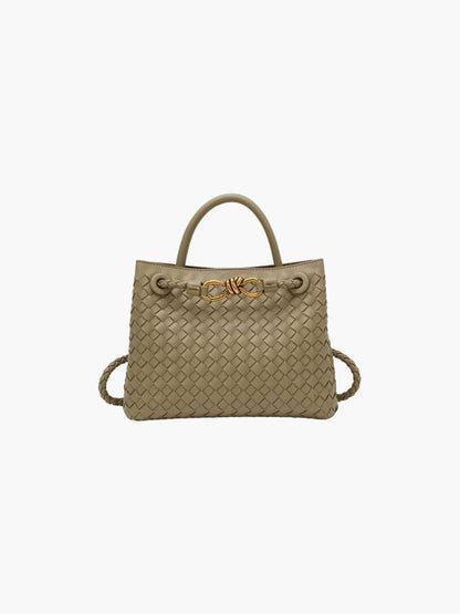 Kleine Schoudertas Gevlochten Leder Look Elegant Design
