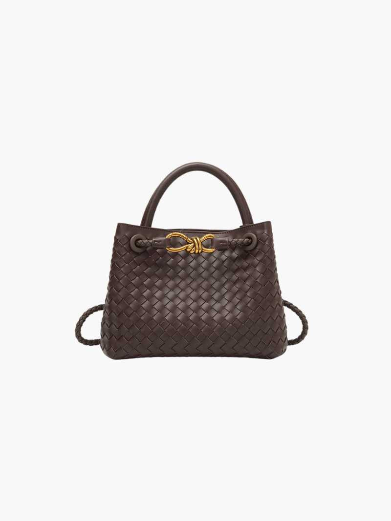Dames Handtas Gevlochten Leder Look Elegance