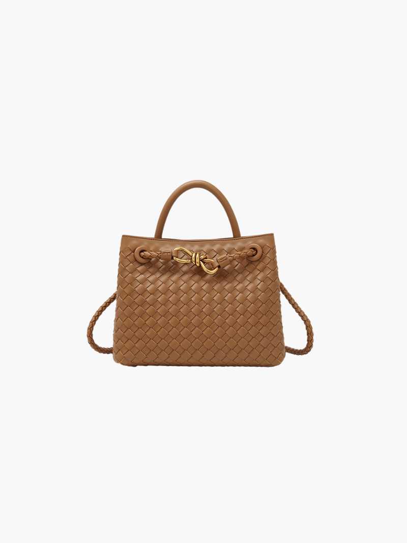 Dames Handtas Gevlochten Leder Look Elegance