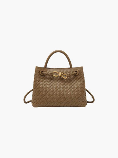 Dames Handtas Gevlochten Leder Look Elegance