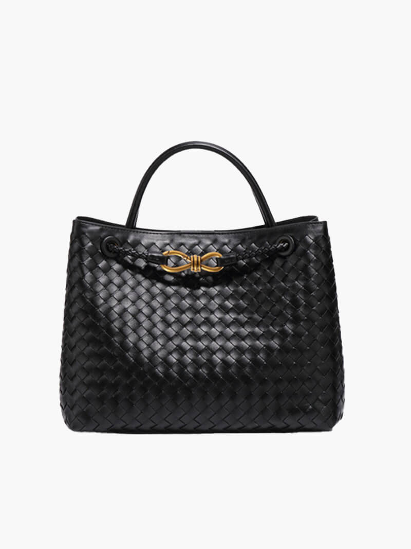 Dames Handtas Gevlochten Leder Look Elegance