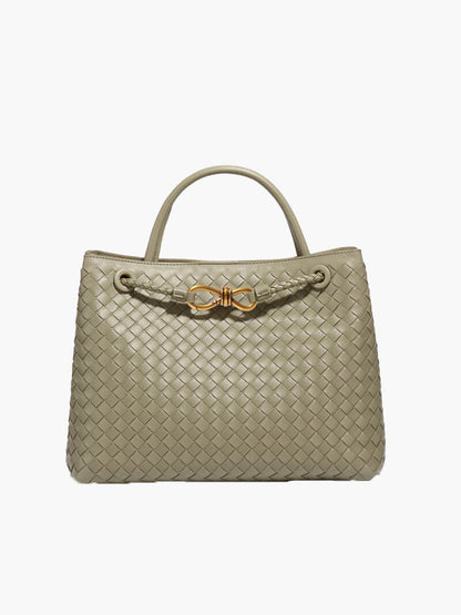 Kleine Schoudertas Gevlochten Leder Look Elegant Design