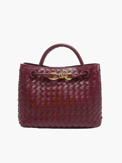 Dames Handtas Gevlochten Leder Look Elegance