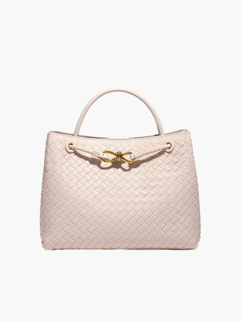 Dames Handtas Gevlochten Leder Look Elegance