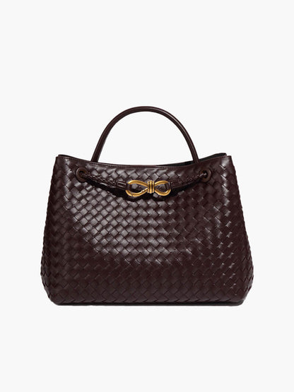 Dames Handtas Gevlochten Leder Look Elegance
