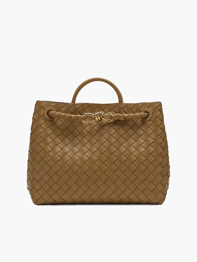 Kleine Schoudertas Gevlochten Leder Look Elegant Design