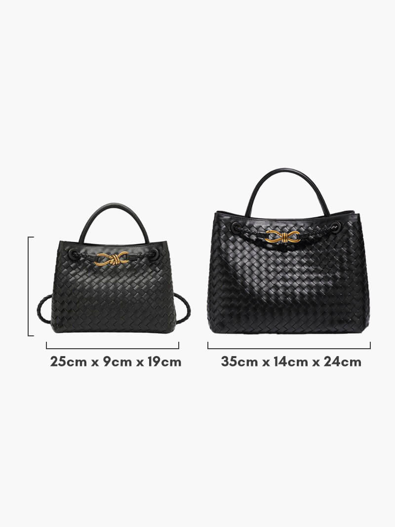 Dames Handtas Gevlochten Leder Look Elegance