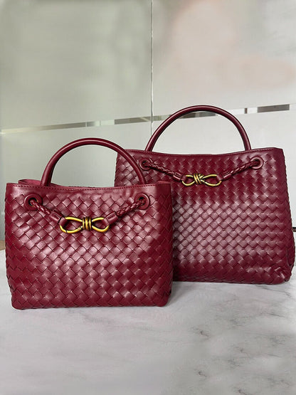 Kleine Schoudertas Gevlochten Leder Look Elegant Design
