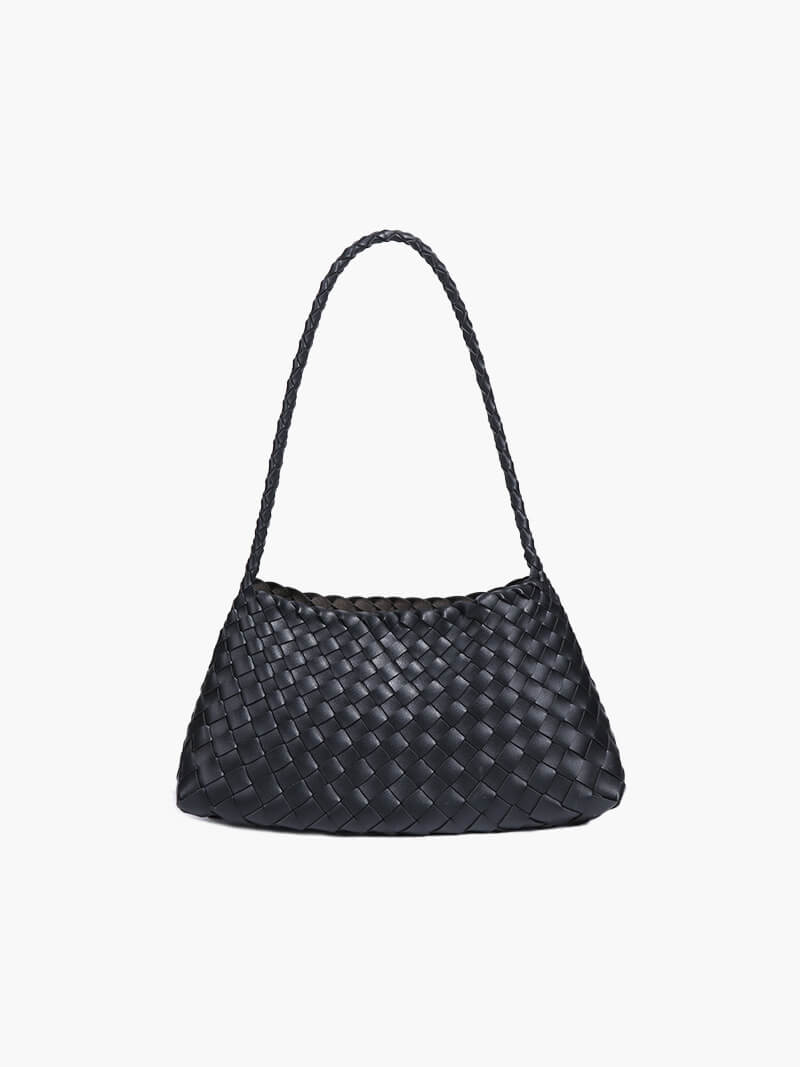 Lederen Schoudertas Gevlochten Look Stijlvol Design - StudioMarella