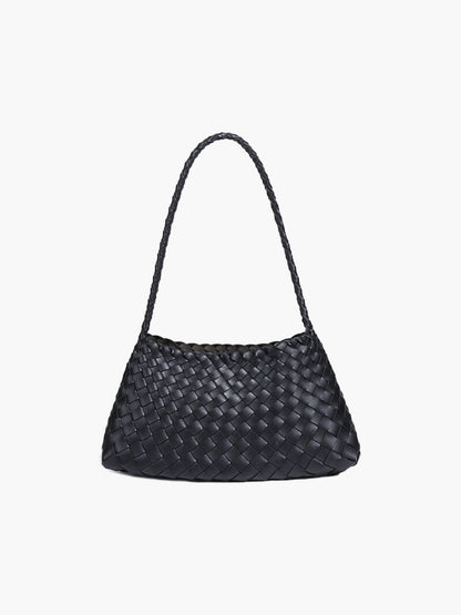 Lederen Schoudertas Gevlochten Look Stijlvol Design - StudioMarella