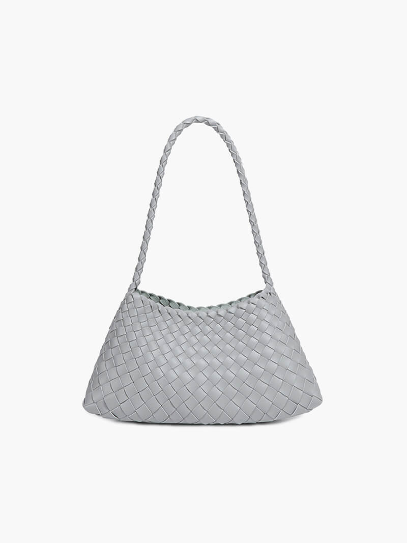 Lederen Schoudertas Gevlochten Look Stijlvol Design