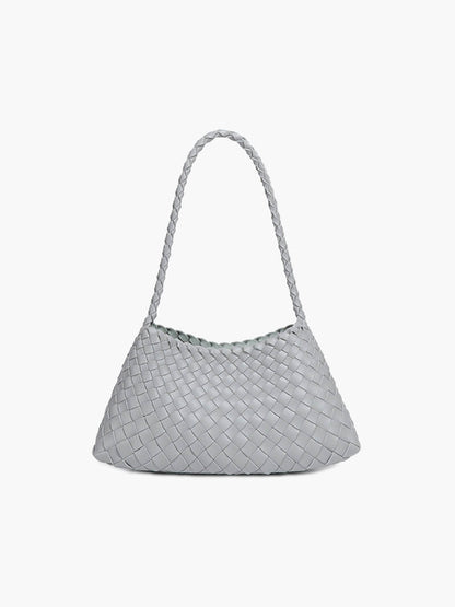 Lederen Schoudertas Gevlochten Look Stijlvol Design