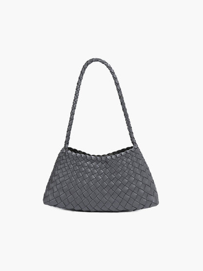 Lederen Schoudertas Gevlochten Look Stijlvol Design