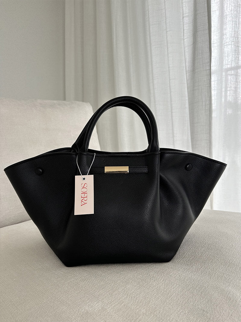 Grote Dames Shopper van Kunstleer Stijlvol Zwart