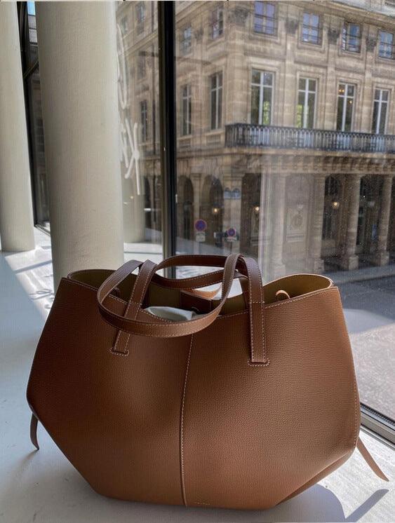 Leren Tote Bag Vintage Stijl voor Dames