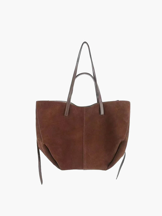 Dames Leren Shopper Tas Suède Grote Ruimte - StudioMarella