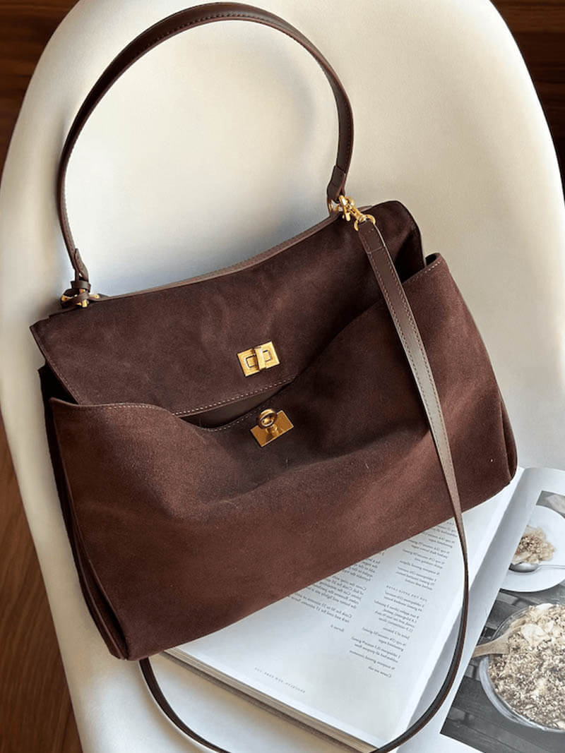 Leren Schoudertas Voor Dames - Stijlvolle Suede Design