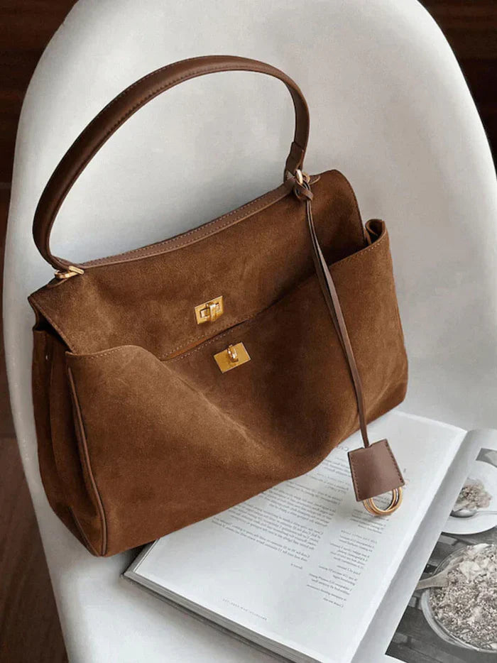 Leren Schoudertas Voor Dames - Stijlvolle Suede Design