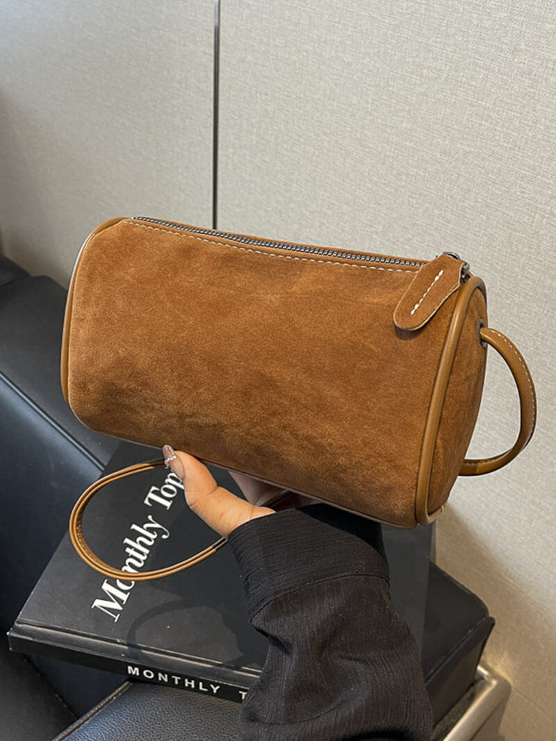 Suède Handtas Vrouwelijke Schoudertas Elegante Design