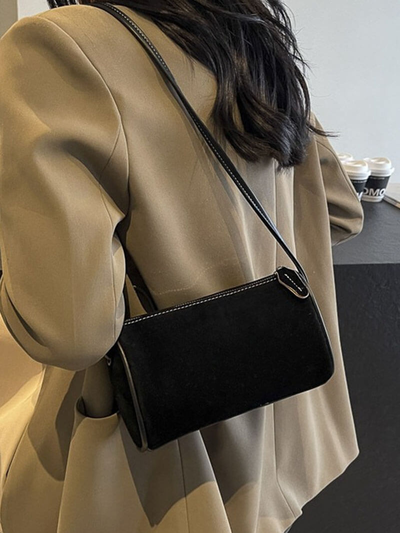 Suède Handtas Vrouwelijke Schoudertas Elegante Design