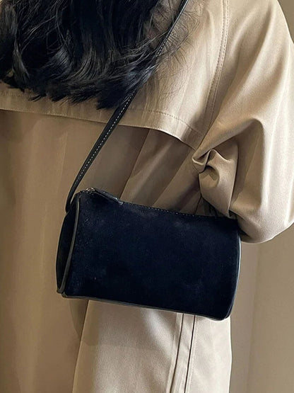 Suède Handtas Vrouwelijke Schoudertas Elegante Design
