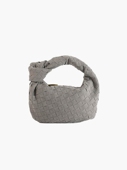 Suède Mini-Tas Gevlochten Stijl Ilyse Look