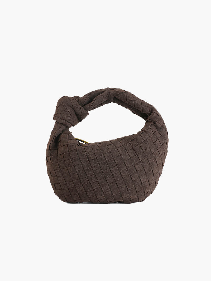 Suède Mini-Tas Gevlochten Stijl Ilyse Look - StudioMarella