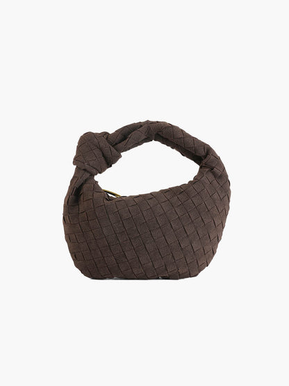 Suède Mini-Tas Gevlochten Stijl Ilyse Look - StudioMarella