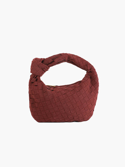 Suède Mini-Tas Gevlochten Stijl Ilyse Look