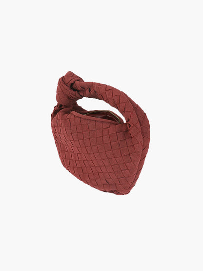 Suède Mini-Tas Gevlochten Stijl Ilyse Look
