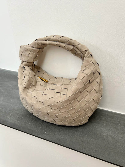 Suède Mini-Tas Gevlochten Stijl Ilyse Look