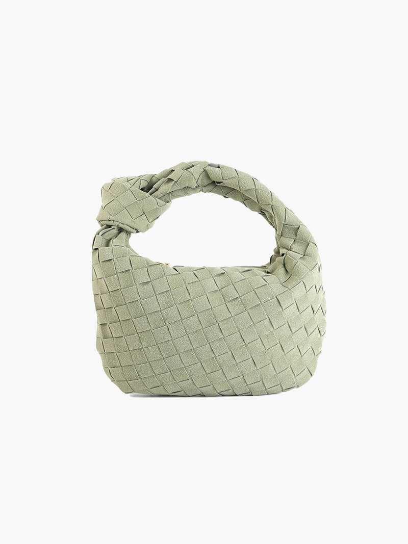 Suède Mini-Tas Gevlochten Stijl Ilyse Look