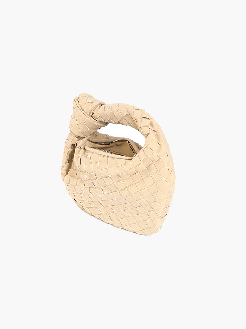 Suède Mini-Tas Gevlochten Stijl Ilyse Look
