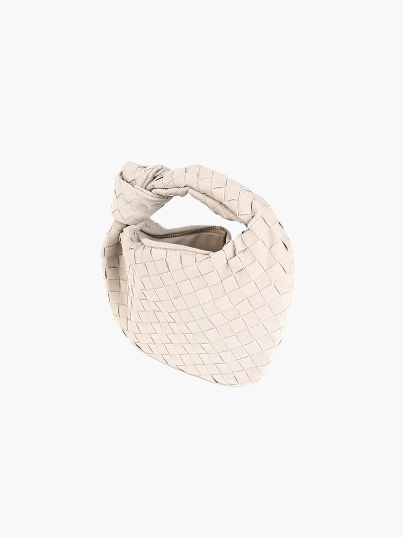 Suède Mini-Tas Gevlochten Stijl Ilyse Look